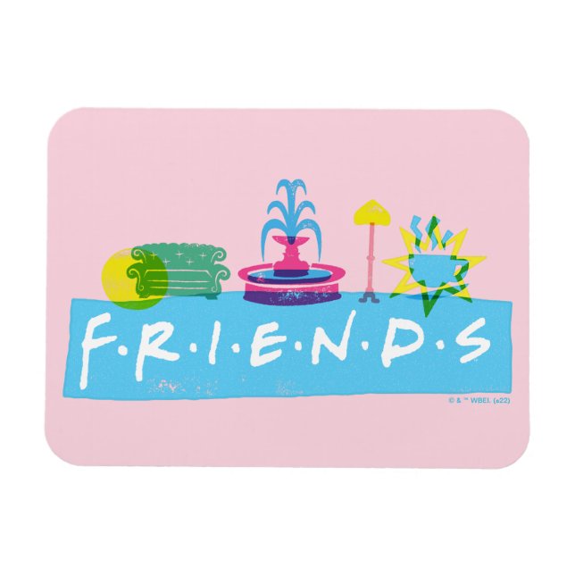FRIENDS™ | Logotyp med Ikoner Magnet (Horisontell)