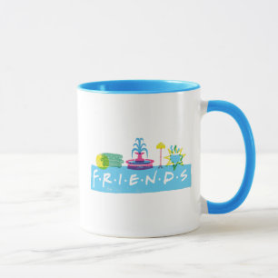 FRIENDS™ Logotyp med Ikoner Mugg