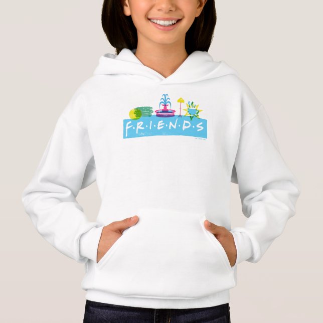 FRIENDS™ | Logotyp med ikoner T Shirt (Framsida)