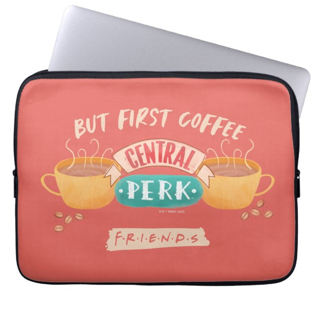 FRIENDS™ | Men först kaffe - Central Perk Laptop Fodral (Framsidan)