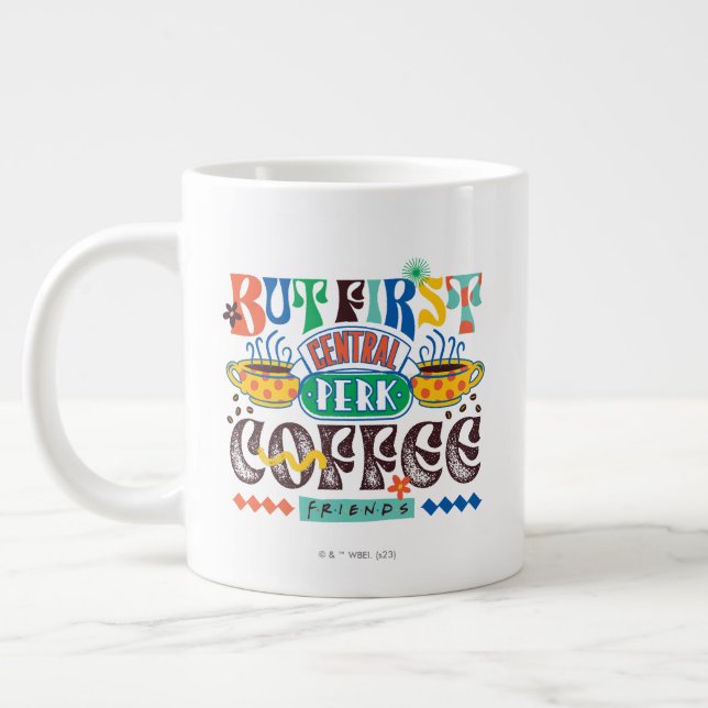 FRIENDS™ | Men Först Kaffe Vibrerande Grafik Jumbo Mugg (Vänster)
