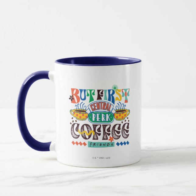 FRIENDS™ | Men Först Kaffe Vibrerande Grafik Mugg (Vänster)