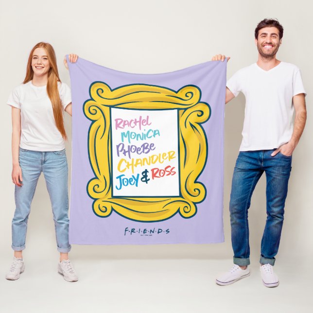FRIENDS™ Namn i Peephole Fleecefilt (På plats)