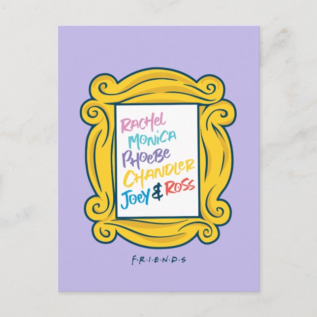 FRIENDS™ Namn i Peephole Inbjudan Vykort (Framsida)