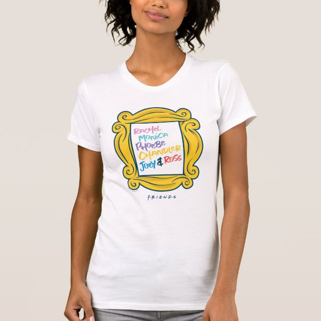 FRIENDS™ Namn i Peephole T Shirt (Framsida)