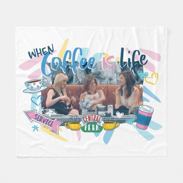 FRIENDS™ | När kaffe är livet Fleecefilt (Framsidan (Horisontell))