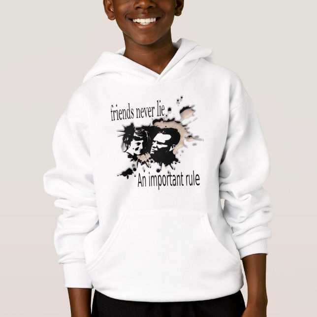 friends never lie t shirt (Framsida)