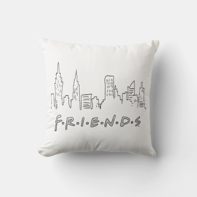 FRIENDS™ | New York City Siluett Kudde (Framsida)