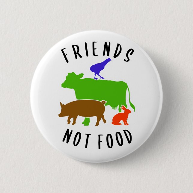 Friends Not Food, Vegan, Knapp (Framsida)