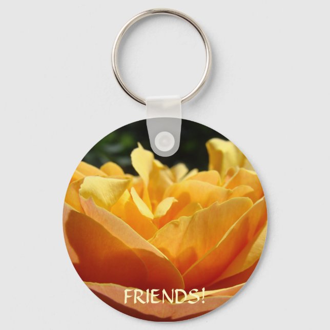 FRIENDS Nyckelring Present Orange Ros Anpassa Text (Framsida)