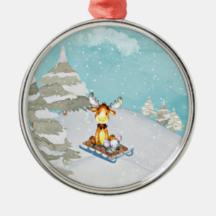 Friends of Winter Woodland - Illustration of Anima Julgransprydnad Metall