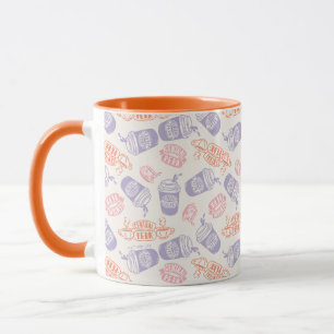 FRIENDS™ Pastell Central Perk-mönster Mugg