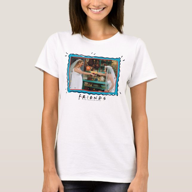 FRIENDS™ | Phoebe och Monica i bröllopsklänningar T Shirt (Framsida)