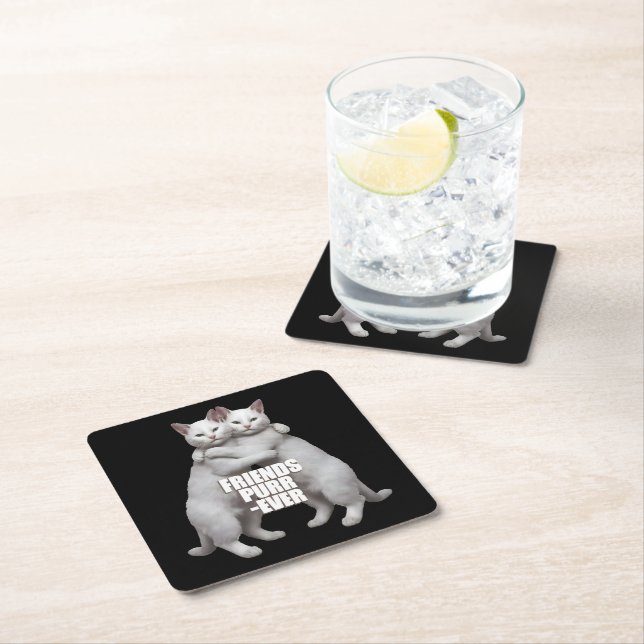 Friends Purr-Ever Underlägg Papper Kvadrat (Insitu)