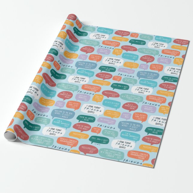 FRIENDS™ Quote Pattern Presentpapper (Utrullad)