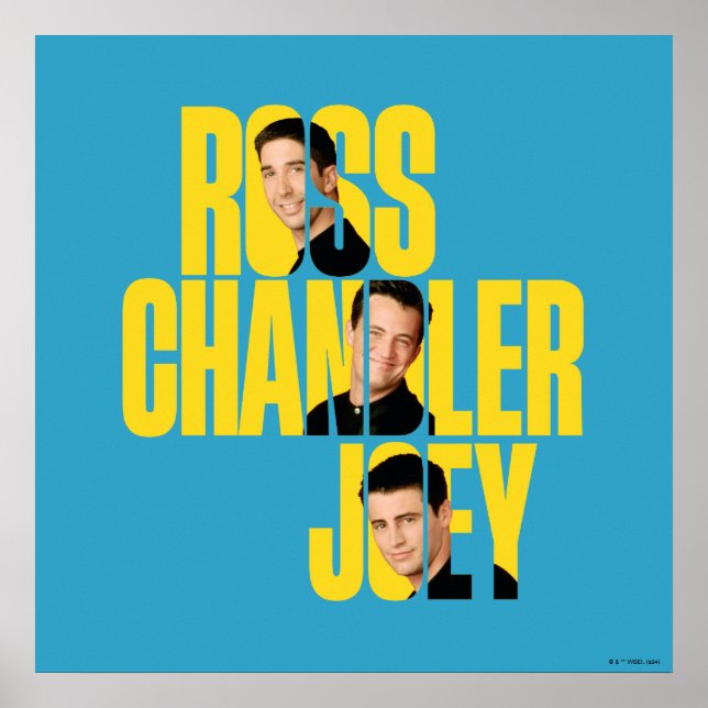 FRIENDS™ | Ross, Chandler & Joey Poster (Framsidan)