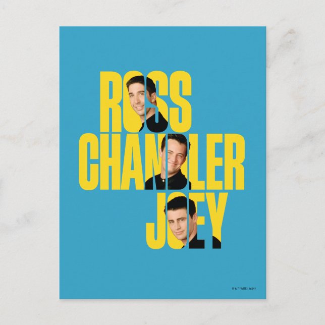 FRIENDS™ | Ross, Chandler & Joey Vykort (Framsida)