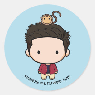 FRIENDS™ Ross Chibi Runt Klistermärke