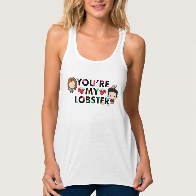 FRIENDS™ | Ross & Rachel  Hummer Chibi Linne Med Racerback (Framsida)