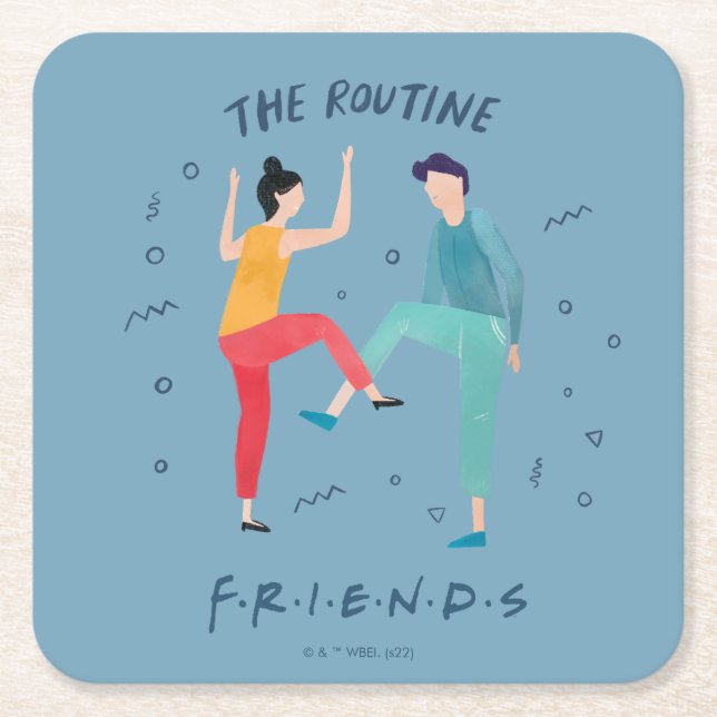 FRIENDS™ | Rutinen Underlägg Papper Kvadrat (Framsidan)