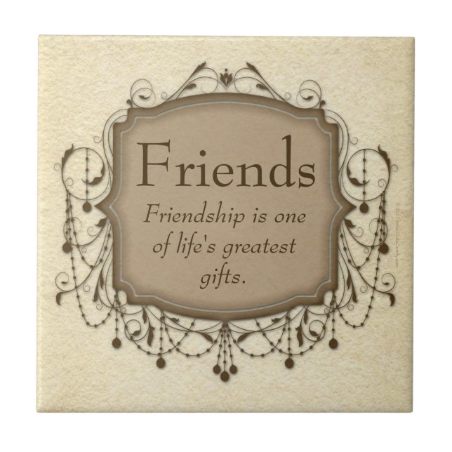 Friends Sentimental Message Chandelier Tile Plaque Kakelplatta (Framsidan)