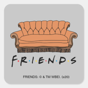 FRIENDS™-soffa Fyrkantigt Klistermärke