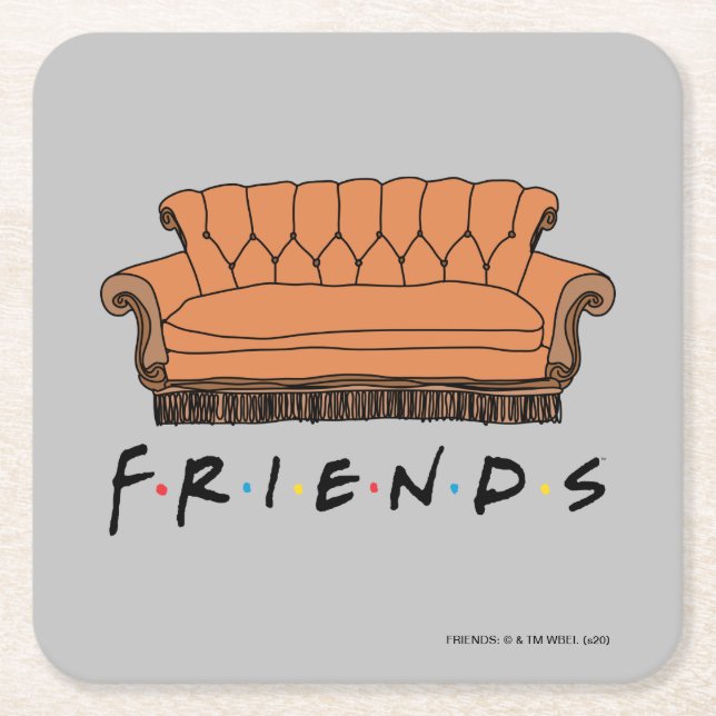 FRIENDS™-soffa Underlägg Papper Kvadrat (Framsidan)