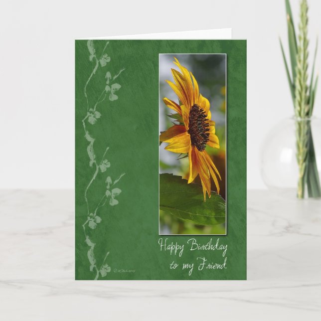 Friends Solros Photo Birthday Card Kort (Framsida)