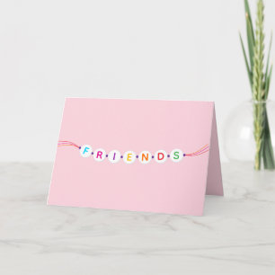 Friends Söt vänskap Bracelet rosa Valentine's Inbjudan