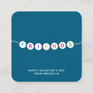 Friends Söt vänskap Bracelet teal Valentines Tilläggskort