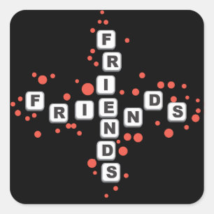 Friends Sticker Fyrkantigt Klistermärke