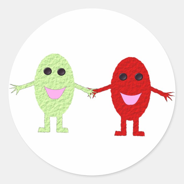 Friends Sticker Runt Klistermärke (Framsida)