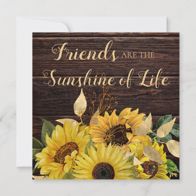 Friends Sunshine Life Rustic Wood Sunwers (Framsida)