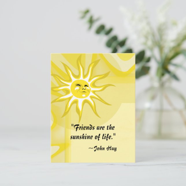 Friends Sunshine Quote Anpassningsbar Greeting Car Kort (Stående Fram)