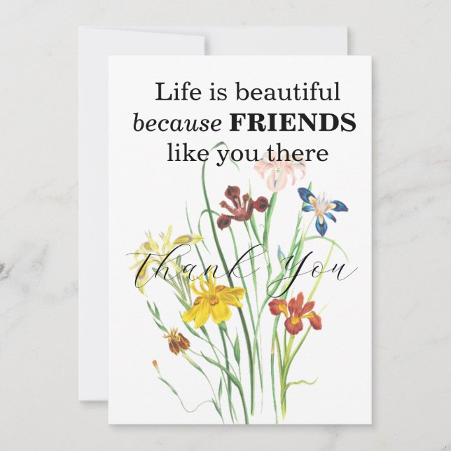 FRIENDS TACK DU CARDS INBJUDNINGAR (Framsida)