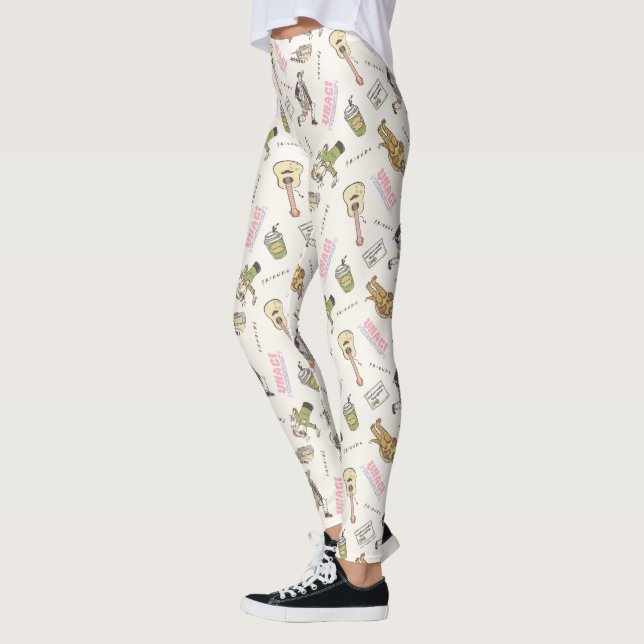FRIENDS™ Tan Cartoon Mönster Leggings (Vänster)