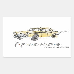 FRIENDS™ Taxi Cab Rektangulärt Klistermärke