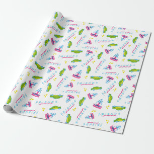 FRIENDS™ Taxi och Vatten Fontän Mönster Presentpapper