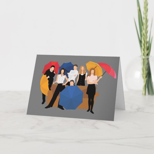 FRIENDS™-tecken Silhouette Kort (Framsida)