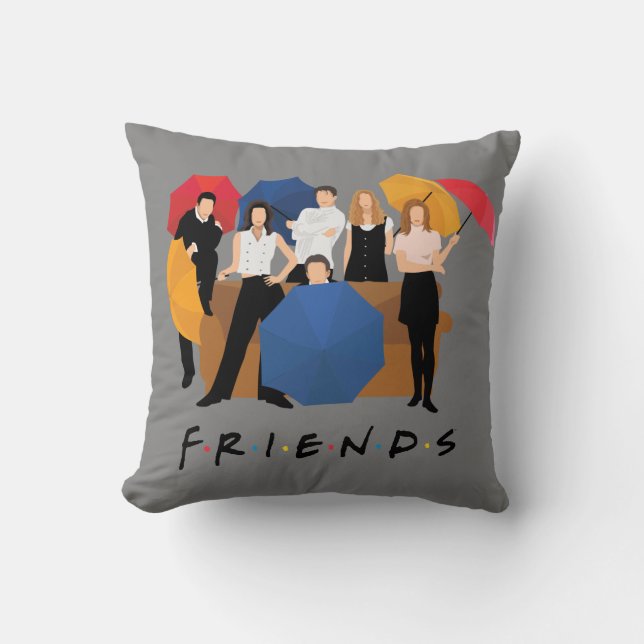 FRIENDS™-tecken Silhouette Kudde (Framsida)