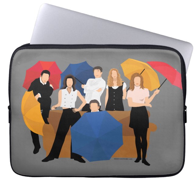 FRIENDS™-tecken Silhouette Laptop Fodral (Framsidan)