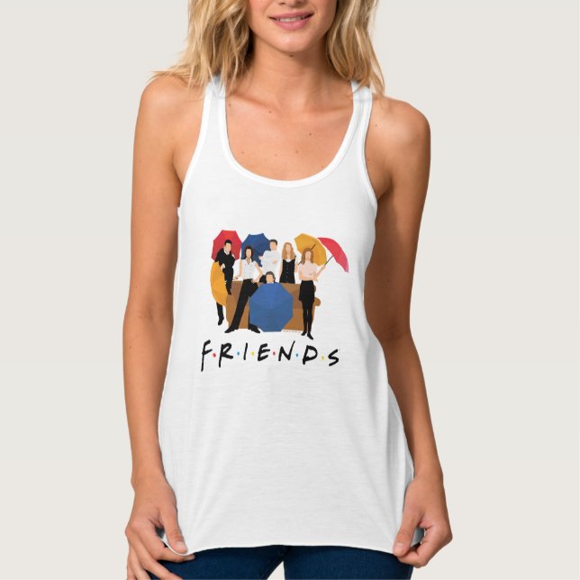 FRIENDS™-tecken Silhouette Linne Med Racerback (Framsida)