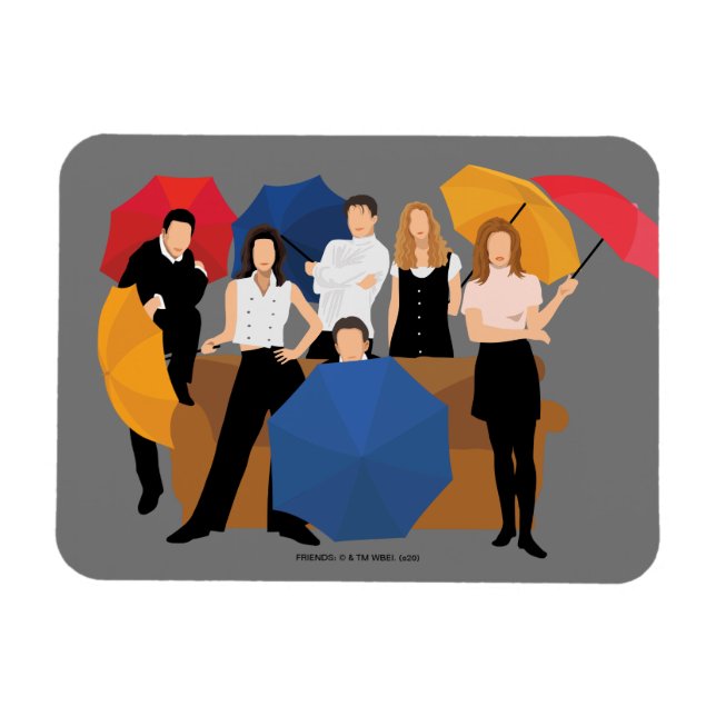 FRIENDS™-tecken Silhouette Magnet (Horisontell)