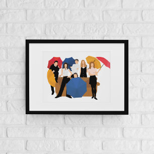 FRIENDS™-tecken Silhouette Poster