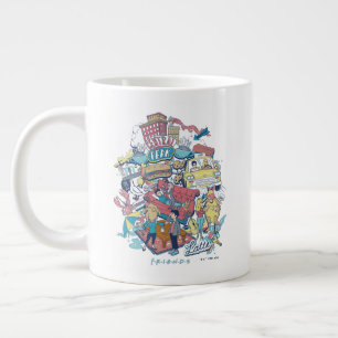 FRIENDS™ Tecknad kollaage Jumbo Mugg