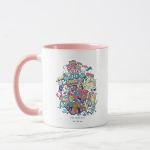 FRIENDS™ Tecknad kollaasj Mugg