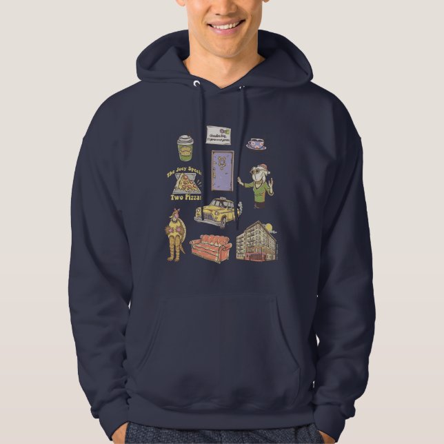 FRIENDS™ | Tecknade Ikoner Grafik 2 Hoodie (Framsida)