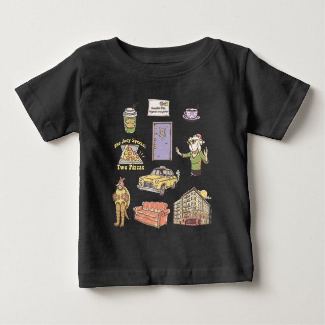 FRIENDS™ | Tecknade Ikoner Grafik 2 T Shirt (Framsida)