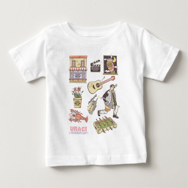 FRIENDS™ | Tecknade Ikoner Grafik 3 T Shirt (Framsida)