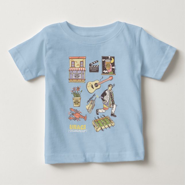 FRIENDS™ | Tecknade Ikoner Grafik 4 T Shirt (Framsida)